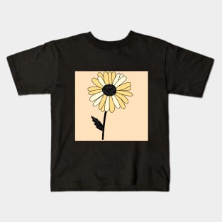 Yellow Daisy Flower Kids T-Shirt